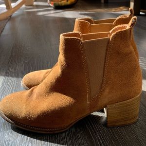 Suede Cognac Fall Booties